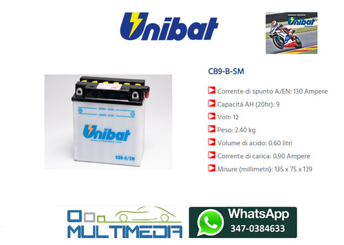 Batteria moto unibat - moto, per